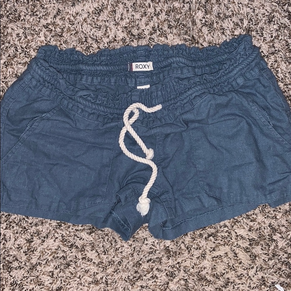 Juniors Roxy Denim/Linen Shorts